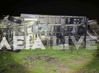 Σοκ στον Πύργο: Ανεμοστρόβιλος αναποδογύρισε φορτηγό – Πτώσεις δέντρων και ζημιές σε κτήρια (photos)