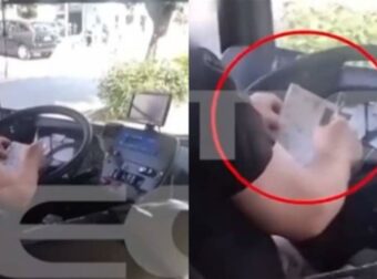 Το είδαμε κι αυτό: Οδηγός λεωφορείου λύνει σταυρόλεξο ενώ το όχημα βρίσκεται εν κινήσει (video)