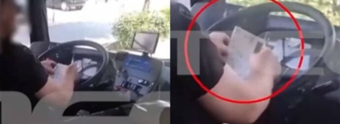 Το είδαμε κι αυτό: Οδηγός λεωφορείου λύνει σταυρόλεξο ενώ το όχημα βρίσκεται εν κινήσει (video)