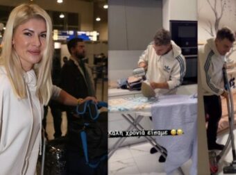 Σκούπισμα, σιδέρωμα, μαγείρεμα: Ο Χανταμπάκης έστειλε τη γυναίκα του στο Survivor και ανέλαβε χρέη.. νοικοκύρη