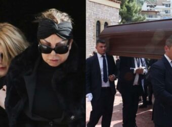 Άντζελα Δημητρίου: Γέμισε λευκά λουλούδια η εκκλησία – Ποιοι διάσημοι έστειλαν στεφάνι στην κηδεία της μητέρας της, Ελένης