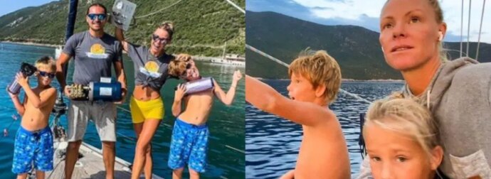 Έκαναν το όνειρό τους πραγματικότητα: Ζευγάρι παράτησε τη Βρετανία & ζει με τα 2 παιδιά του σε σκάφος στην Ελλάδα