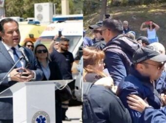 Άδωνις Γεωργιάδης: Ευθεία επίθεση σε υγειονομικούς που τον αποδοκίμαζαν – «Είστε ανθρωπάκια, ασήμαντα…» (video)