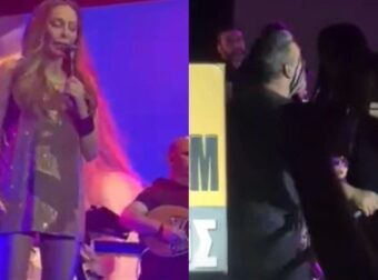 Δέσποινα Βανδή: Το φιλί στο στόμα με τον Βασίλη Μπισμπίκη στη συναυλία της & η στιγμή που “λύγισε” στη σκηνή