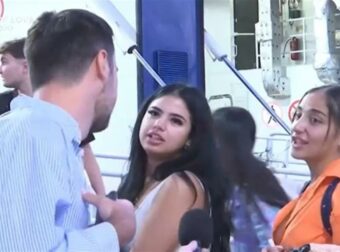 Νεαρή ταξιδιώτης… άνοιξε φτερά σαν γυπαετός και την «έπεσε» στον ρεπόρτερ: «Σε καλό δρόμο είμαστε» (video)