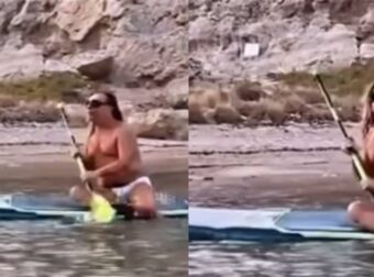 «Αχ, βάρα το κουπί»: Ο Τρύφωνας Σαμαράς κάνει SUP και «γκρεμίζει» το Instagram από σχόλια (video)