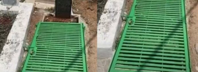 «Την κλείδωσαν» κάτω από το χώμα: Viral ο τάφος που είναι σφραγισμένος – Αυτή την εξήγηση έδωσαν οι συγγενείς και φίλοι