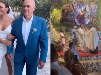 Ευρυδίκη Βαλαβάνη – Γρηγόρης Μόργκαν: Παντρεύτηκαν στα Χανιά – Το απλό αλλά σικάτο νυφικό με την ανοιχτή πλάτη
