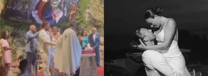 Ευρυδίκη Βαλαβάνη: Με καουμπόικες μπότες και κολλητό μίνι φόρεμα στο γλέντι – Οι πρώτες επίσημες φωτογραφίες από τον γάμο με τον Γρηγόρη Μόργκαν