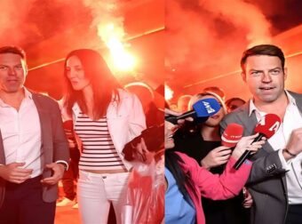 Υποδοχή παγκόσμιου σταρ του ποδοσφαίρου στον Στέφανο Κασσελάκη: Καπνογόνα, συνθήματα και… ύμνος του ΕΑΜ
