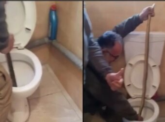 Οικογενειακές στιγμές τρόμου: Γιγάντιο φίδι εισβάλλει στη λεκάνη της τουαλέτας τους (video).