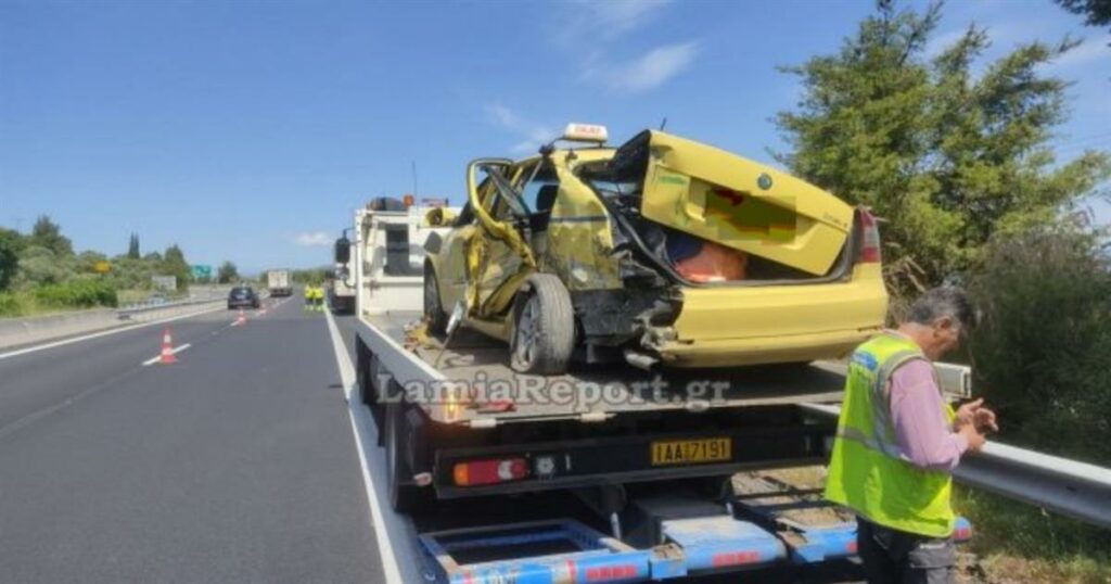 Σοκαριστικό τροχαίο στην Εθνική: Φορτηγό συγκρούεται με ταξί, οικογένεια σώζεται θαυματουργικά!