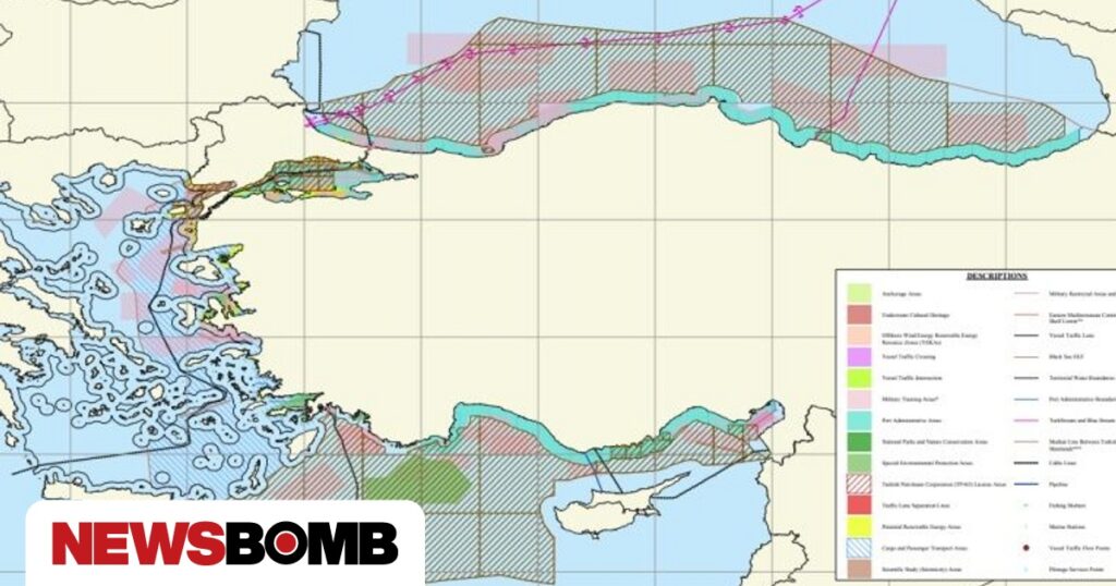 Η Τουρκία Παρουσιάζει Νέο Θαλάσσιο Χωροταξικό Σχέδιο: Διεκδικεί το Μισό Αιγαίο!