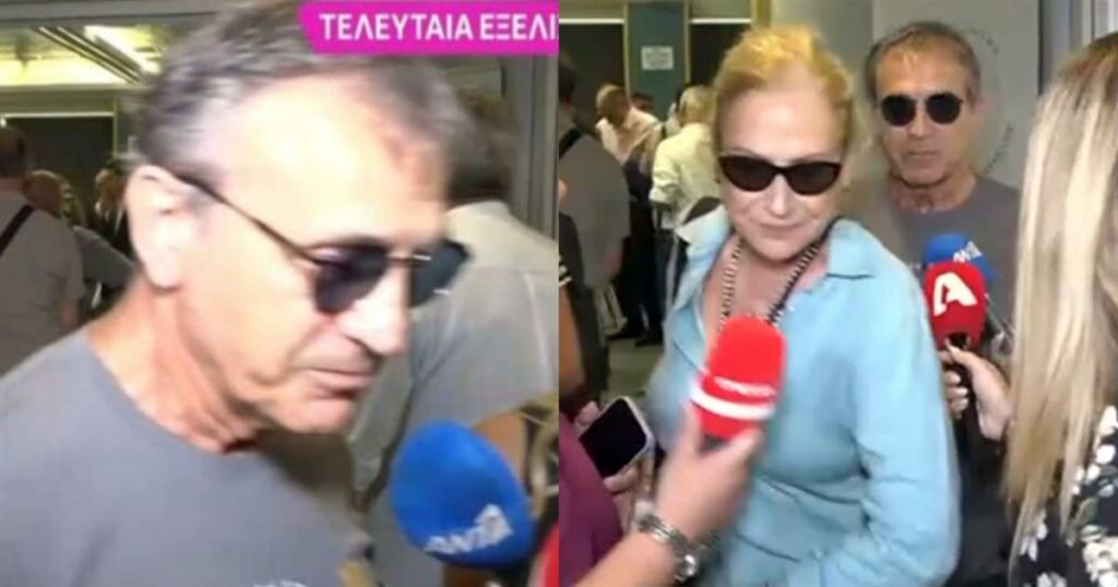 Αμήχανο περιστατικό: Η σύζυγος του Γιώργου Νταλάρα τον αποτρέπει από το να μιλήσει στις κάμερες!