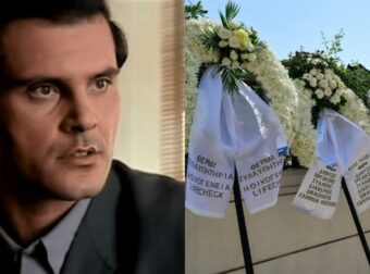 Η Εκκλησία Συγκλονίστηκε: Το Συγκινητικό Στεφάνι της Ομάδας του “Παρά 5” στην Κηδεία του Γεράσιμου Μιχελή Που Ράγισε Καρδιές.