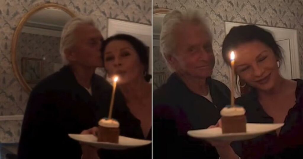 “Λαμπερή γιορτή: Ο Μάικλ Ντάγκλας και η Κάθριν Ζέτα Τζόουνς υποδέχονται πρόσωπο-έκπληξη στα γενέθλιά του!”
