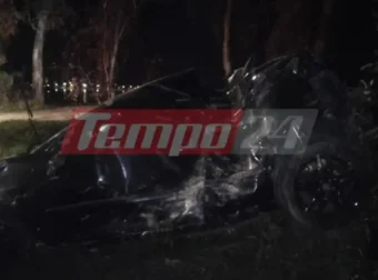Σοκαριστικό ατύχημα στην Πάτρα: Αυτοκίνητο διαλύεται σε πρόσκρουση με δέντρα – Οδηγός στο νοσοκομείο.