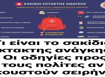 Σακίδιο Έκτακτης Ανάγκης: Οι Απαραίτητες Οδηγίες για την Ώρα που Θα Ακουστούν οι Σειρήνες