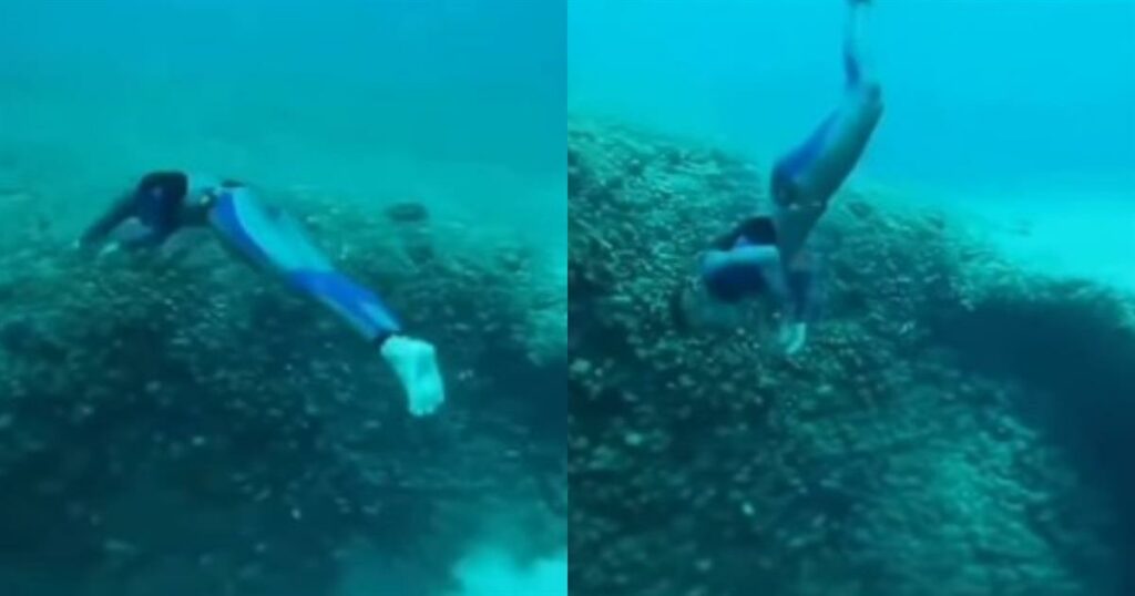 Αποστομωτικό Βίντεο: Έλληνας ελεύθερος δύτης εξερευνά το Πηγάδι του Διάβολου στη Βουλιαγμένη!