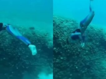 Αποστομωτικό Βίντεο: Έλληνας ελεύθερος δύτης εξερευνά το Πηγάδι του Διάβολου στη Βουλιαγμένη!