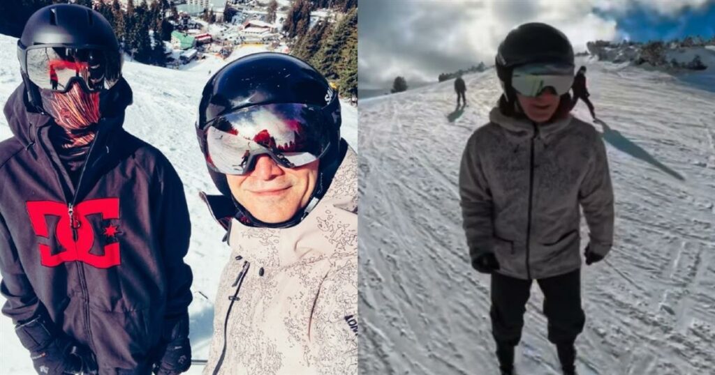 Σάκης Ρουβάς: Μαγευτικές στιγμές στο χιόνι – Η viral κατάβαση με σκι (Βίντεο)