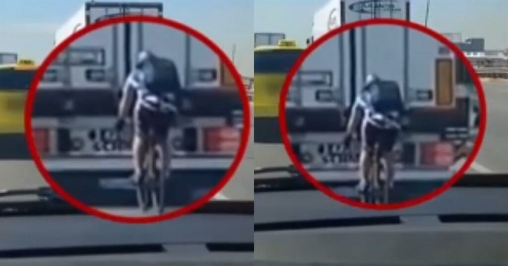 Απολαυστική Περιπέτεια στην Εθνική: Ποδηλάτης Εκμεταλλεύτηκε Νταλίκα για Αυξημένη Ταχύτητα – Δείτε το Εντυπωσιακό Βίντεο!