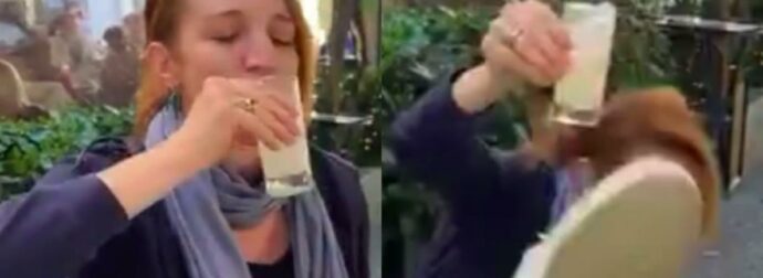 Στεφανία Γουλιώτη: Απίστευτη Τούμπα με το Ποτήρι Ακέραιο (Βίντεο)