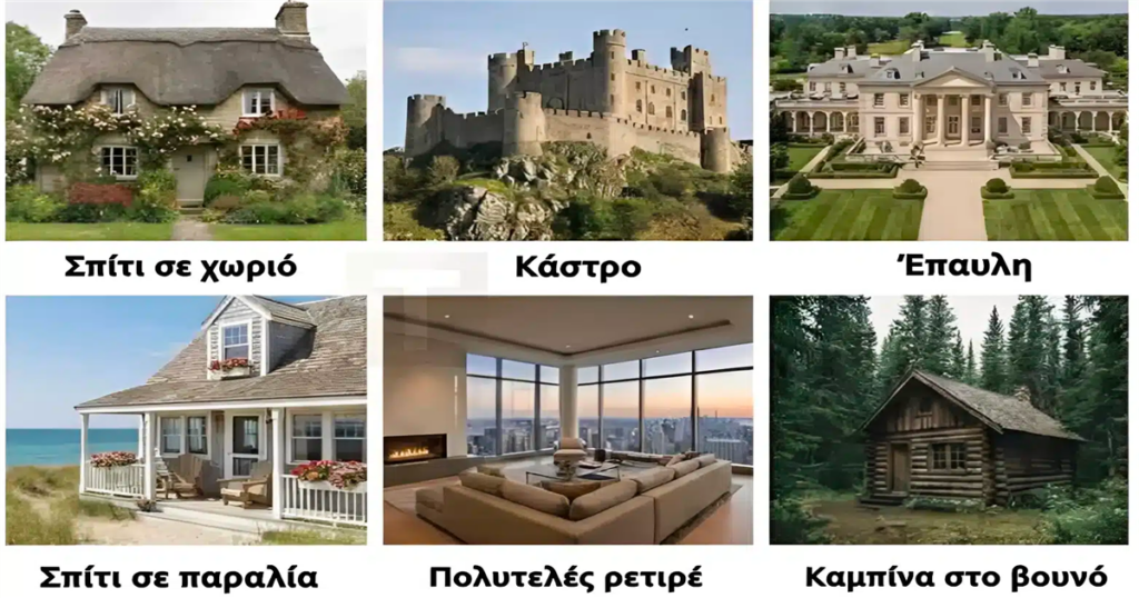 Πρέπει να επιλέξεις μόνο ένα σπίτι για να ζήσεις για το υπόλοιπο της ζωής σου: Η απάντησή σου αποκαλύπτει τα πάντα για σένα