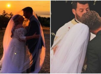 Η πιο συγκινητική στιγμή στον γάμο της Δανάης Μπάρκα και του Φάνη Μπότση