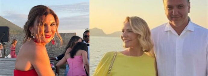 Κατερίνα Κικίλια: Η εντυπωσιακή εμφάνιση της αδελφής του Βασίλη Κικίλια με total red look στον γάμο της Αμαλίας Κωστοπούλου
