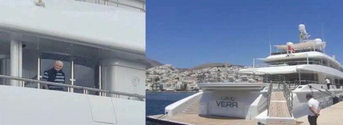 Όλη η Τήνος… έτριβε τα μάτια της με το τεράστιο γιοτ που μπήκε μέσα στο λιμάνι, μόλις είδαν τι όνομα γράφει πάνω και κατάλαβαν ποιανού Έλληνα είναι…