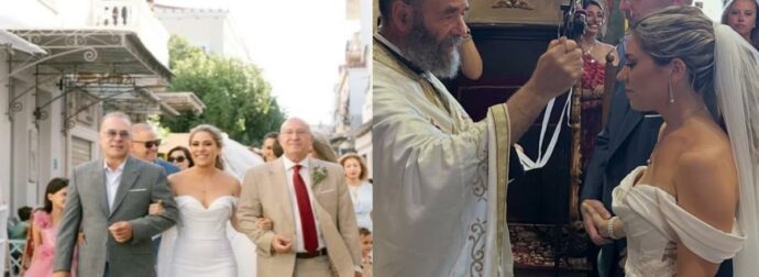 Έλαμπε από περηφάνια ο Φώτης Σεργουλόπουλος: Στο πλευρό της ανιψιάς του την ημέρα του γάμου της (video)