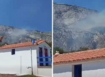 Σάμος: Έκρηξη βλήματος μέσα στις φλόγες στον Μαραθόκαμπο – Βίντεο ντοκουμέντο από το παλιό πεδίο βολής