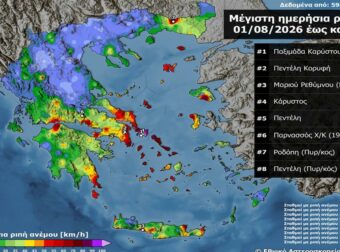 Χάος από τους ισχυρούς ανέμους – Στα 130 χλμ/ώρα έφτασαν οι ριπές στην Κάρυστο – Στα 112 χλμ/ώρα στην Πεντέλη