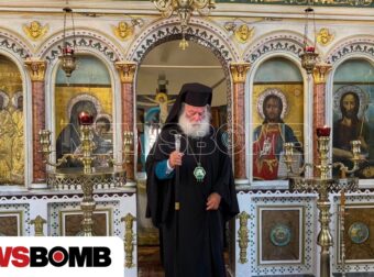 Συγκίνηση στη Μονή Αγίου Μηνά: Ο Πατριάρχης Αλεξανδρείας Θεόδωρος Β΄ στο Μουσείο της Σφαγής της Χίου