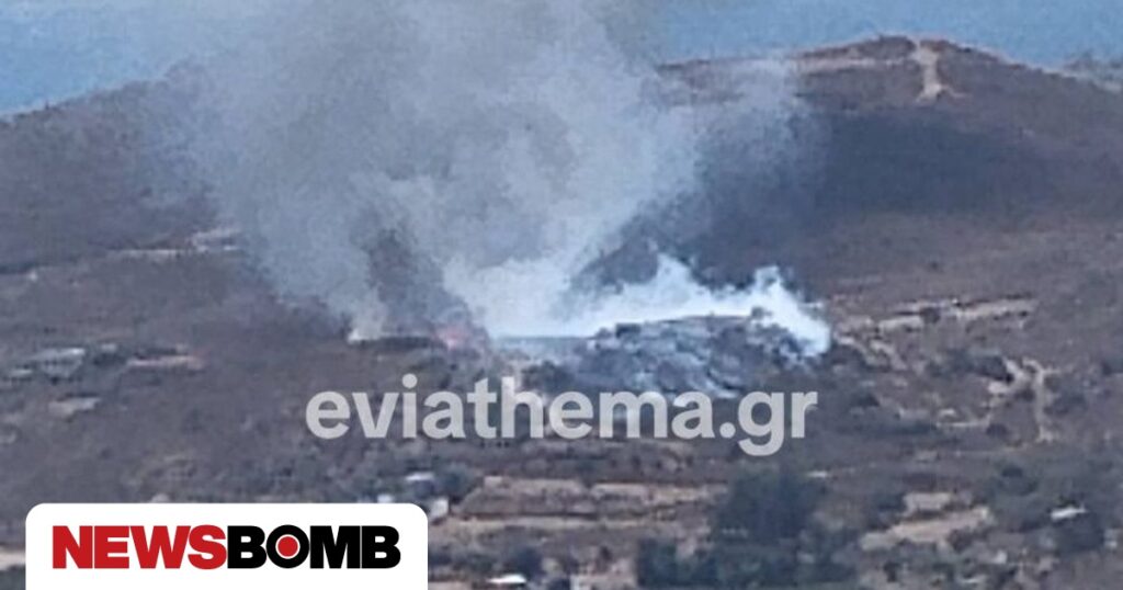 Νέο 112 για την πυρκαγιά στην Κάρυστο – Εκκένωση Οσμαών και Ερωδιού προς την Κάρυστο