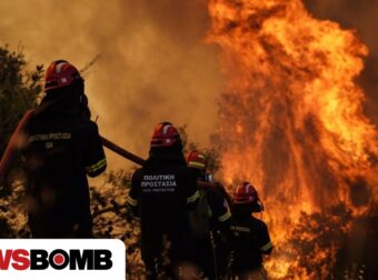 Μυτιλήνη:  Φωτιά στον Κούκμο – Μάχη με τους ισχυρούς ανέμους