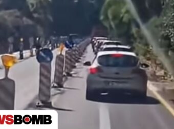 ΒΟΑΚ: Βανάκι μπήκε στη λωρίδα των έργων για να προσπεράσει φορτηγό