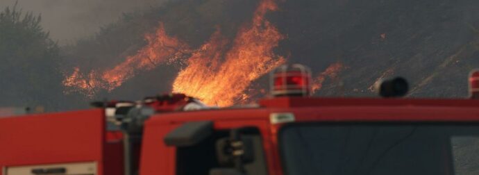 Πυρκαγιά σε χαμηλή βλάστηση στην Καλλονή Λέσβου