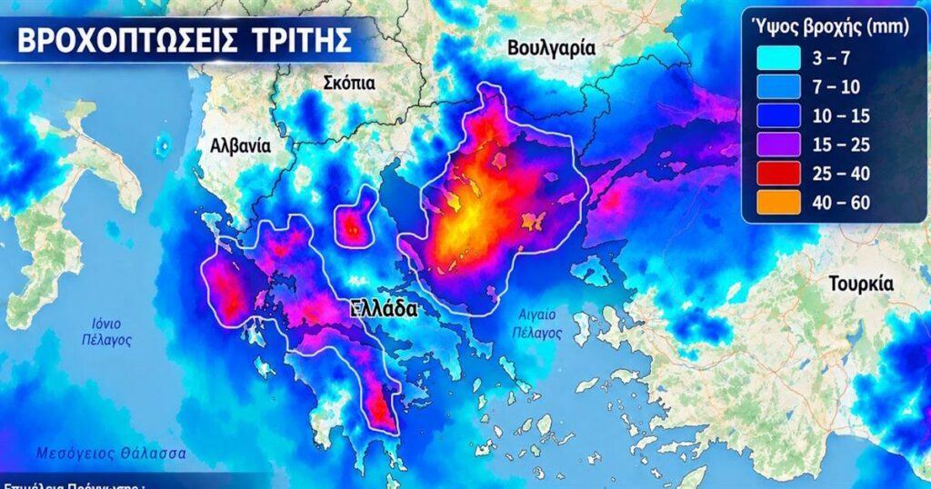 Καιρός – Καλλιάνος: Έντονη κακοκαιρία με καταιγίδες και πλημμύρες – Οι 13 περιοχές που θα επηρεαστούν περισσότερο