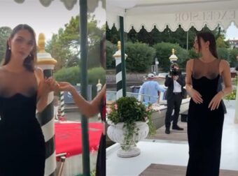 Βιτόρια Σερέτι: Η σύντροφος του Λεονάρντο Ντι Κάπριο εντυπωσίασε στη Βενετία – Το τολμηρό φόρεμα με τα μικροσκοπικά μαύρα κρύσταλλα