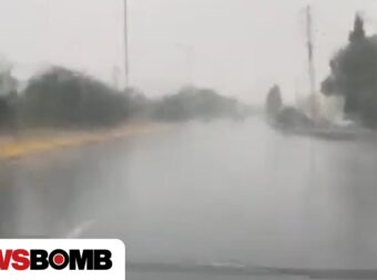 Ηράκλειο: Ισχυρή μπόρα με προβλήματα στην κυκλοφορία