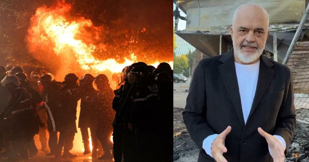 Αλβανία: Χάος στα Τίρανα για 4η μέρα, με 152 συλλήψεις και 120 τραυματίες αστυνομικούς – «Ξένα χέρια – Δεν θέλουν την Αλβανία σε ειρήνη», καταγγέλλει ο Έντι Ράμα (video)