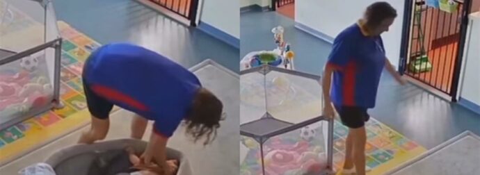Φρίκη σε παιδικό σταθμό: Έσπρωχνε, κλωτσούσε και χαστούκιζε μωρό 13 μηνών – Οι κάμερες ασφαλείας αποκάλυψαν δεκάδες ανελέητες επιθέσεις [Βίντεο σοκ]